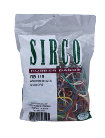 Sirco Rubber Bands Assorted Sizes & Colors 