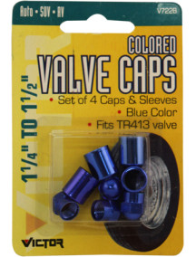 Colored Valve Caps 1 1/4" to 1 1/2"