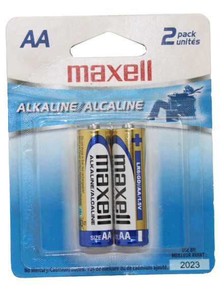 Maxell Alkaline Batteries AA 2 pk 