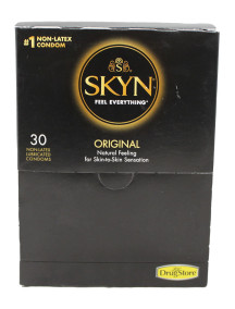 Skyn Non-Latex Lubricated Condoms 30 ct Dispenser