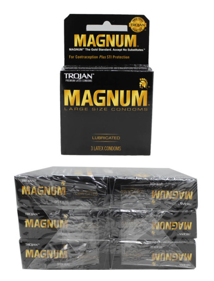Trojan Magnum Lubricated Latex Condoms 6 pks of 3 Condoms