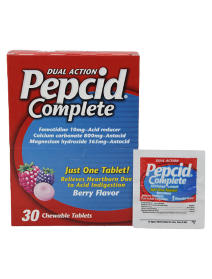 Pepcid Complete Dual Action Chewable Tablets - Berry Flavor 30 Pouches Pepcid Complete Dual Action Chewable Tablets - Berry Flavor 30 Pouches