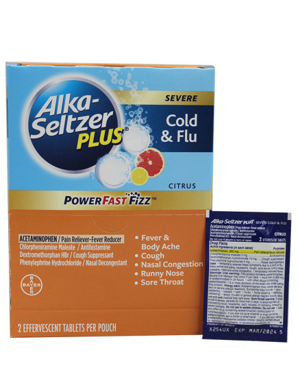 Alka-Seltzer Plus Severe Cold & Flu Dispenser - Citrus 30 Pouches