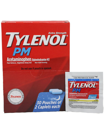 Tylenol Extra Strength PM Dispenser - 30 Packets
