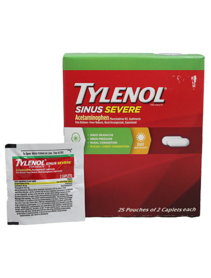 Tylenol Sinus Severe Dispenser - 25 Packets 