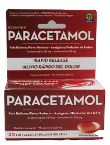 Paracetamol Rapid Release 20 ct Softgels Paracetamol Rapid Release 20 ct Softgels