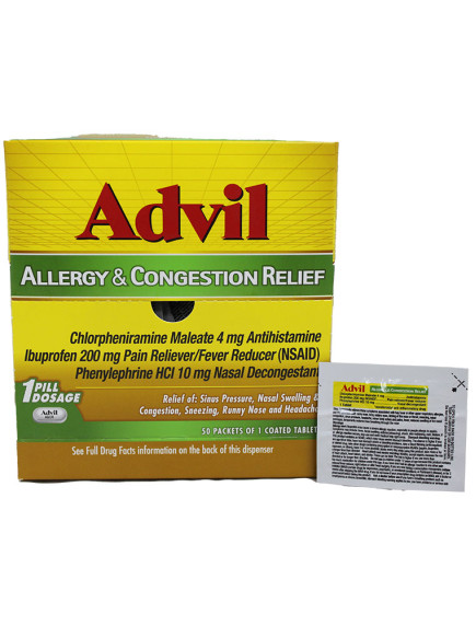 Advil Allergy & Congestion Relief Dispenser - 50 Packets 