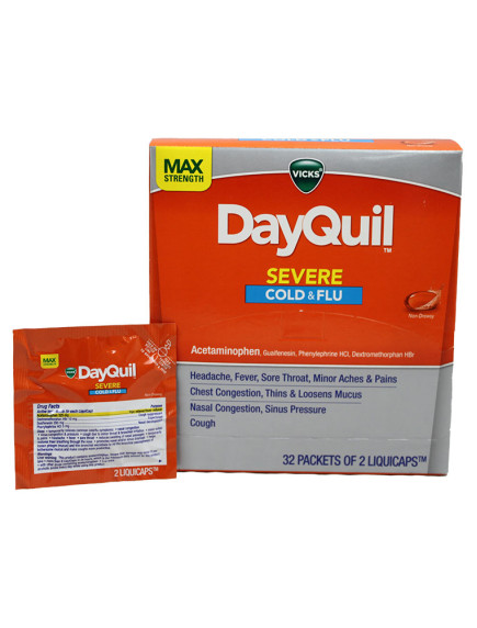 DayQuil Severe Cold & Flu Max Strength Dispenser - 32 Packets 