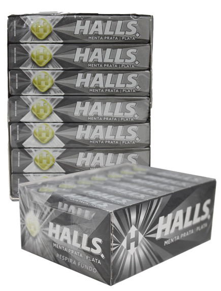 Halls 21 pks Display - Menta Prata Plata