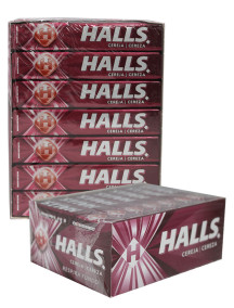 Halls 21 pks Display - Cereja Cereza