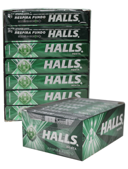 Halls 21 pks Display - Menta 