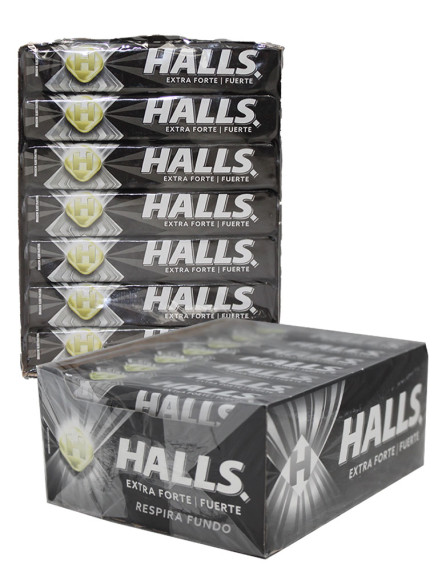 Halls 21 pks Display - Extra Forte Fuerte