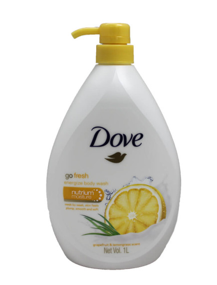 Dove 1 Liter Body Wash Pump - Go Fresh Energize Grapefruit & Lemongrass