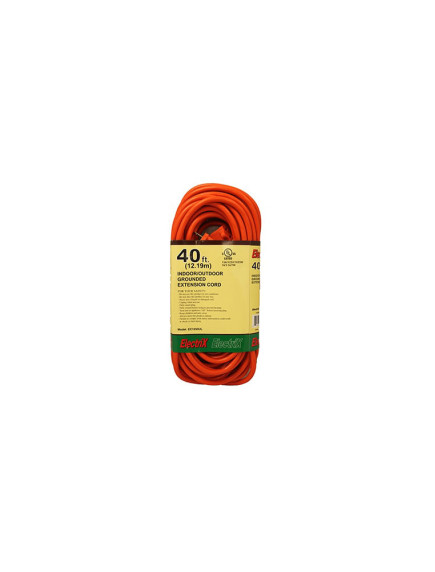 Electrix 40 ft Indoor/Outdoor Grounded Orange Extension Cord
