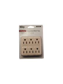 Uninex 6 Outlet Grounded Wall Tap 