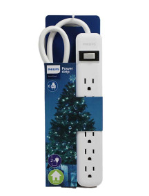 Philips Indoor 6 Outlet Power Strip 2 ft 
