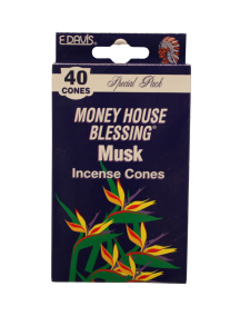 Money House Blessing Incense Cones 40 ct - Musk