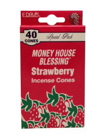 Money House Blessing Incense Cones 40 ct - Strawberry 