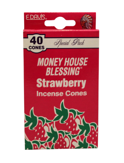 Money House Blessing Incense Cones 40 ct - Strawberry 