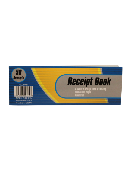 Receipt Book Carbonless Paper Numbered 50 ct 