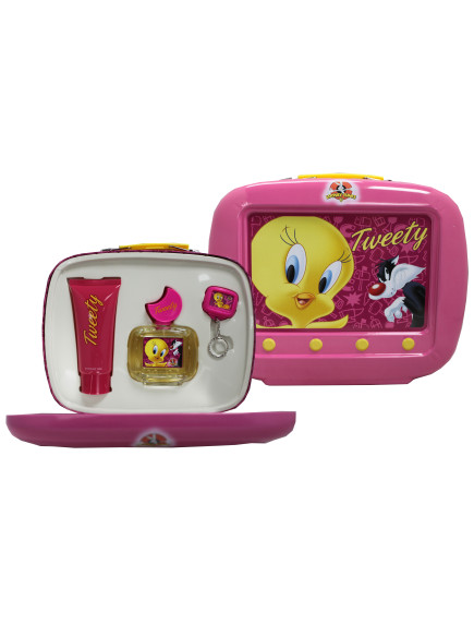 Looney Tunes 3 pc Gift Set in Metal Lunchbox - Tweety
