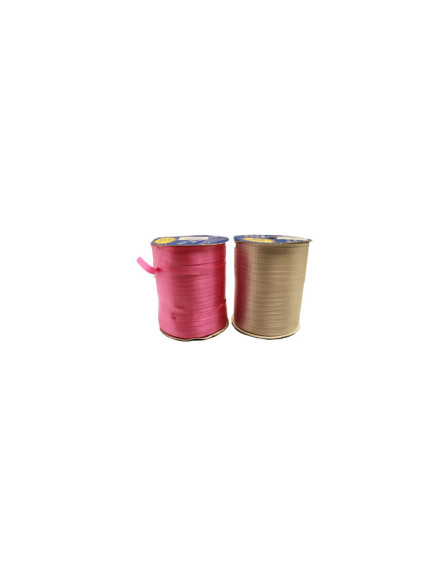 Poly Curling Ribbon 1/4 in x 450 ft - Pink and White 