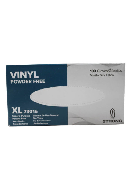 Strong Vinyl Powder Free Gloves 100 ct Boxed - Size X-Large 73015