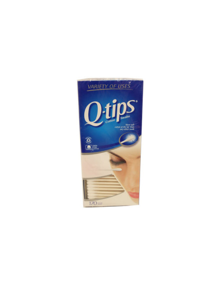 Q-Tips Cotton Swabs 170ct. 100% Pure Cotton