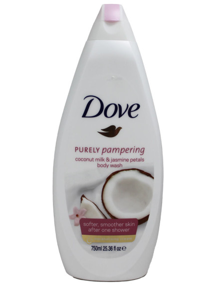 Dove 750 ml Body Wash - Purely Pampering  Coconut Milk & Jasmine Petals
