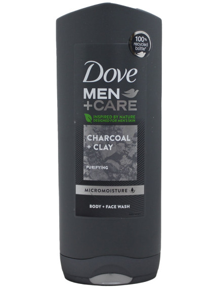 Dove Men +Care Body And Face Wash 400ml - Charcoal + Clay Dove Men +Care Body And Face Wash 400ml - Charcoal + Clay