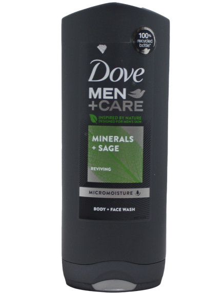 Dove Men +Care Body and Face Wash 400ml - Minerals + Sage 