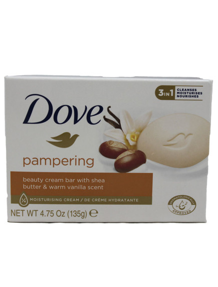 Dove 135g Bar Soap - Pampering Shea Butter & Warm Vanilla Scent 