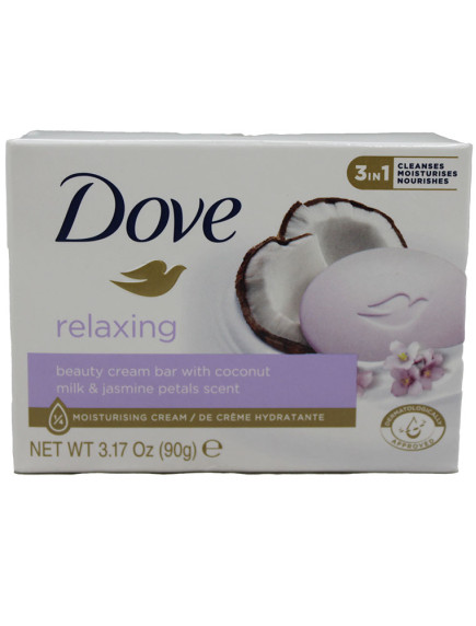 Dove 90g Bar Soap - Relaxing Coconut Milk & Jasmine Petals Scent 