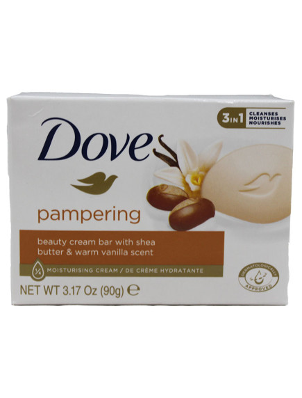 Dove 90g Bar Soap - Pampering Shea Butter & Warm Vanilla Scent