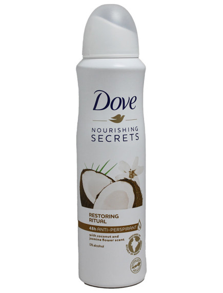 Dove 150 ml Anti-Perspirant Spray - Restoring Ritual with Coconut & Jasmine Flower Scent