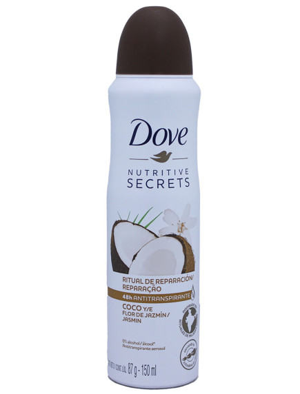 Dove 150 ml Anti-Perspirant Spray - Ritual de Reparacion Coco y Flor de Jazmin