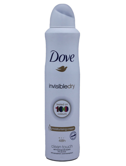 Dove 250 ml Anti-Perspirant Spray - Invisible Dry Clean Touch Dove 250 ml Anti-Perspirant Spray - Invisible Dry Clean Touch