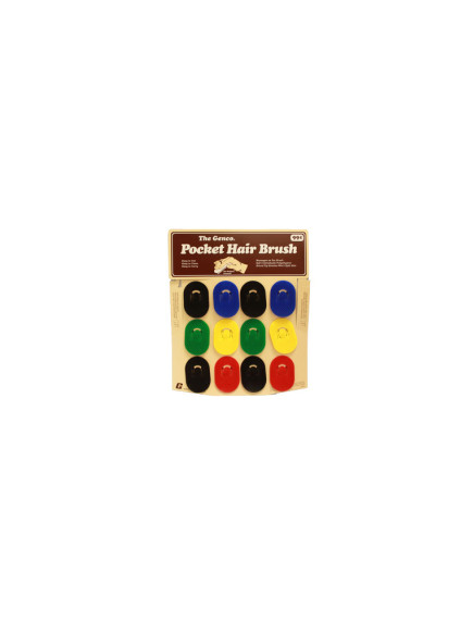 Pocket Hair Brush 12 ct Display - Assorted Colors 