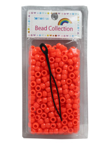 Hair Beads 500 ct - Neon Orange