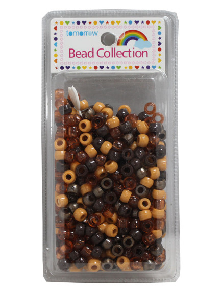 Hair Beads 500 ct - Brown Mix