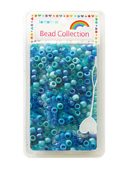 Hair Beads 500 ct - Blue Mix