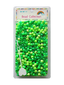 Hair Beads 500 ct - Green Mix