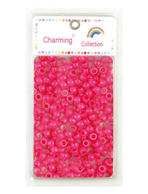 Hair Beads 500 ct - Hot Pink