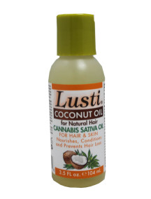 Lusti Coconut Oil for Natural Hair Cannabis Sativa Oil for Hair & Skin 3.5 fl oz 