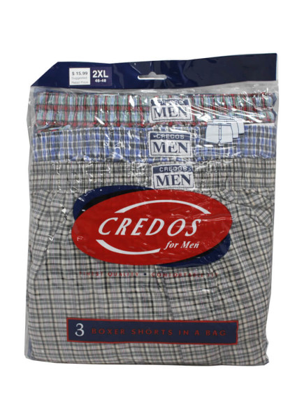 Credos Men Boxer Shorts 3 pk - Size 2XL