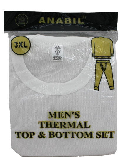 Men Thermal Sets Size 3XL - White 