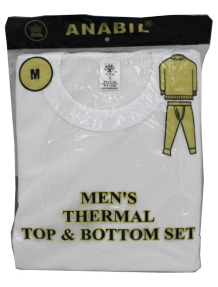 Men Thermal Sets Size M - White 