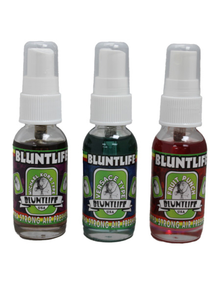 Blunt Life Extra Strong Air Freshener 1 fl oz Glass Spray Bottle - Assorted Scents 