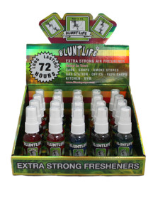 Blunt Life Extra Strong Air Freshener 1 fl oz Glass Spray Bottle Display 20 ct - Assorted Scents