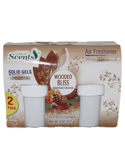 Great Scents Adjustable Solid Gel Air Fresheners 4 oz 2 pk - Wooded Bliss 